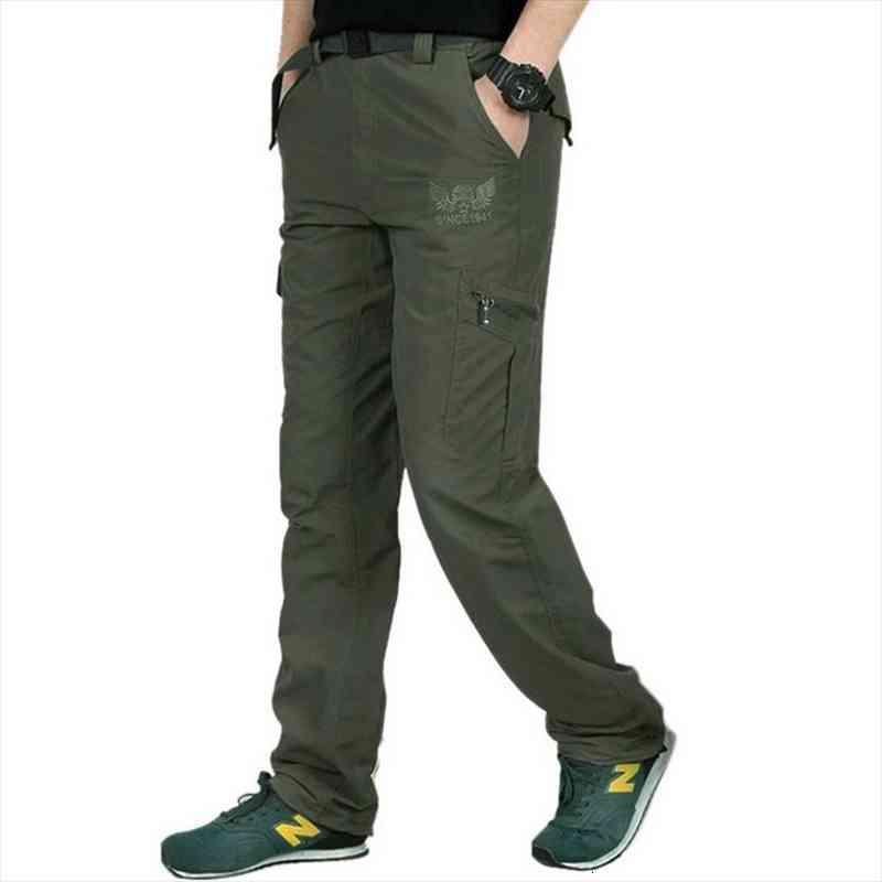 

military pants men summer quick-drying breathable track cargo pants male joggers mens casual army pockets trousers 4xl pantalon, Black