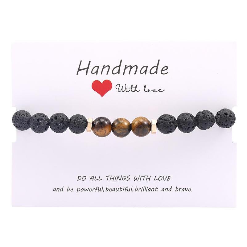 

8mm Designs Lava Rock Beads Charms Bracelets Essential Oil Diffuser Elastic Natural Stone Beaded For Men Tiger Ey sqcXCm queen66
