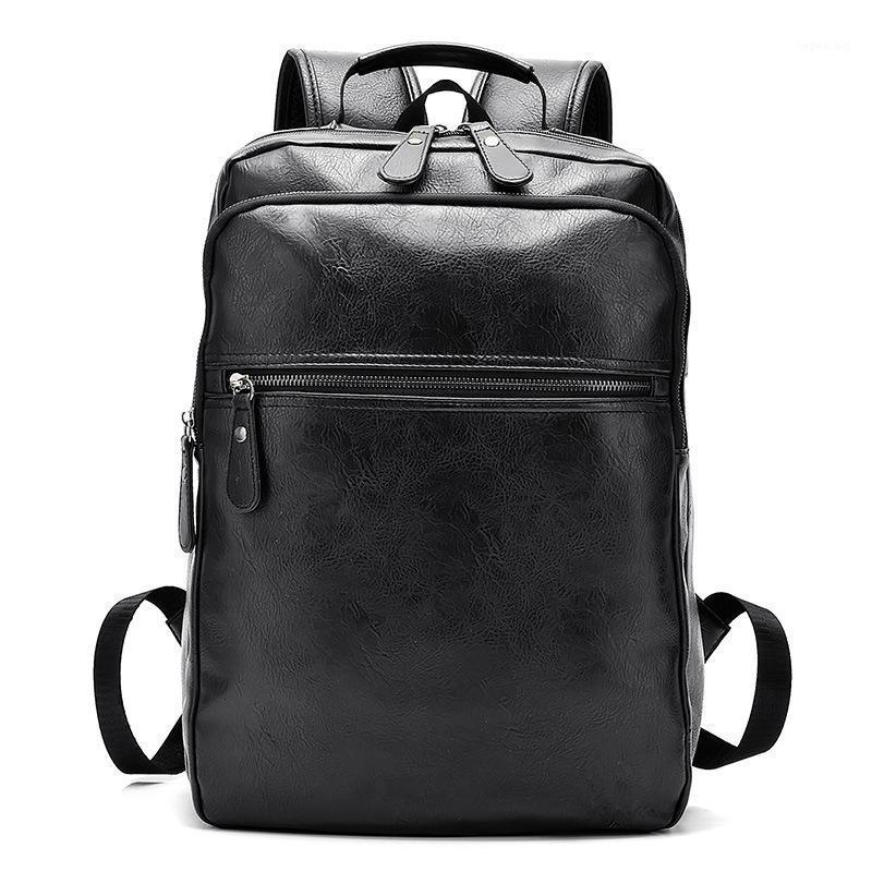 

2021 Hot! Women Fashion Backpack Male Travel Backpack Mochilas School Mens Leather Business Bag Large Laptop Shopping Travel Bag1, Black