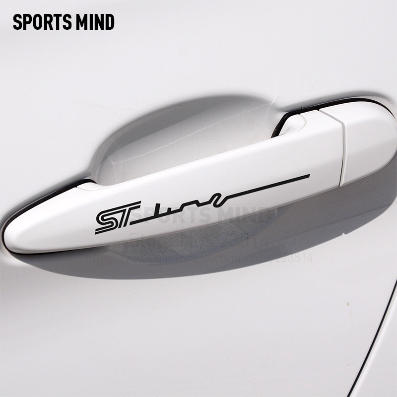 

4 Pieces ST line Car Door Handle sticker For bmw honda audi mercedes volkswagen toyota ford renault seat exterior accessories