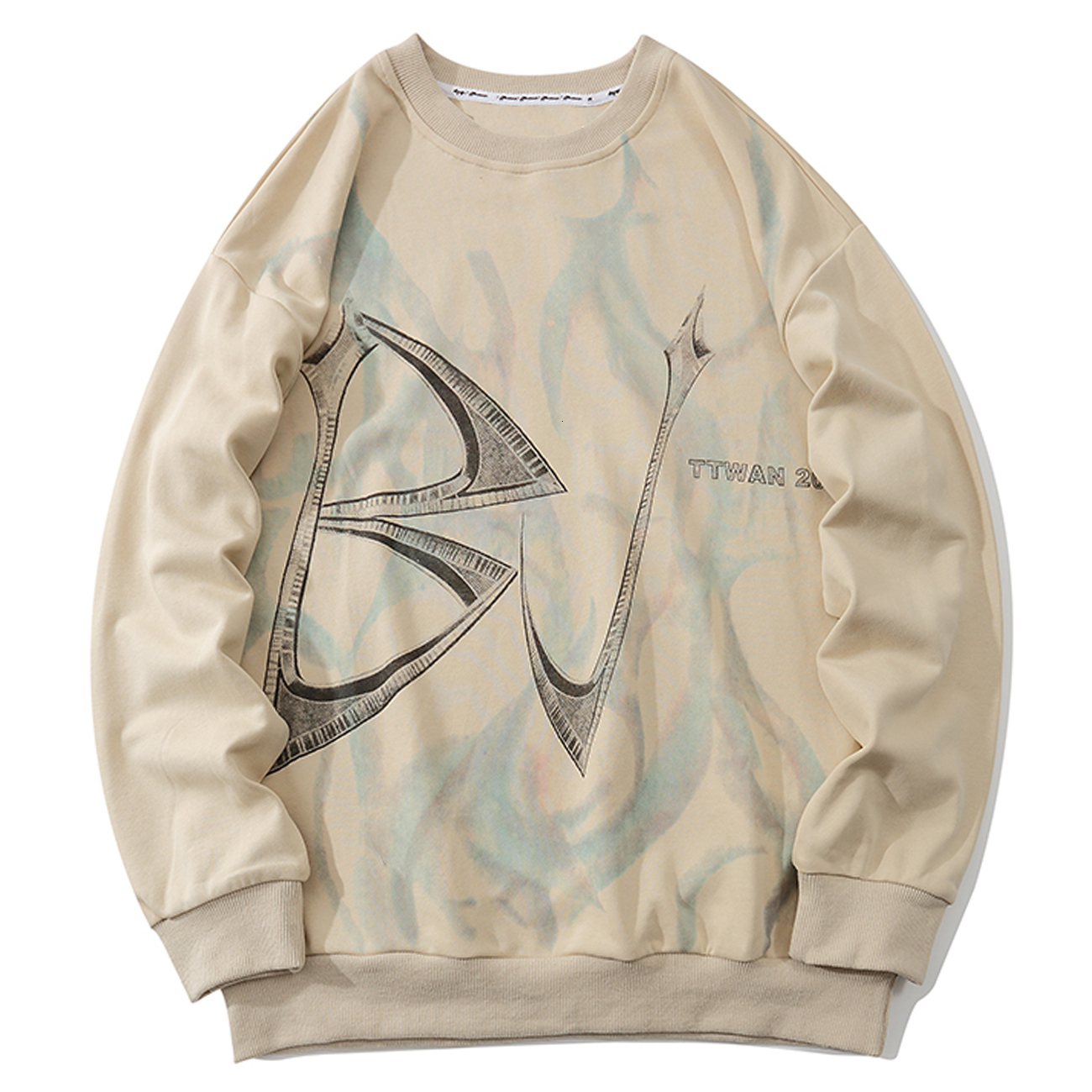 

2021 New Hip Hop Hoodie Unisex Streetwear Sweatshirts Autumn Graffiti Oversized Harajuku Pullovers Sweatshirt Long Sleeve White Auc4