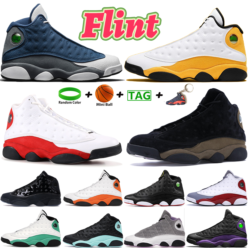 

Newest university gold 13 basketball shoes 13s mens sneakers Houndstooth Obsidian lucky green Starfish Red Flint sports trainers, Bubble wrap packaging