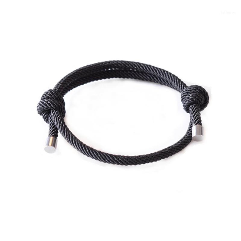 

Popular logo jewelry simple braided hand rope for male and female student lovers handmade bracelet gift a pair of stainless stee1