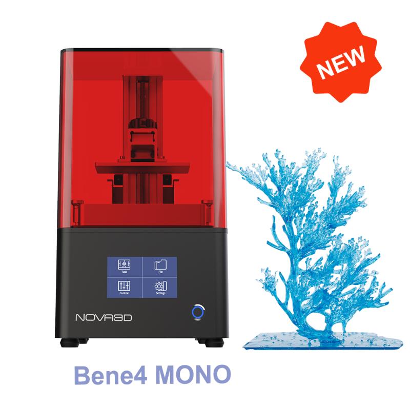 

NOVA3D 3d Printer Bene4 Monochrome Screen UV Photocuring 3D Printer LCD DLP SLA Printing 2K MONO Screen Faster Print