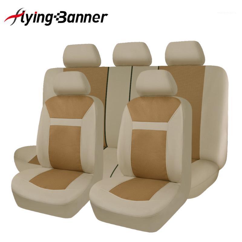 

Seat Cushions 11 Pcs Polyster Material Full Car Covers Set Universal Fit Most Classic Automobiles Cover Beige/Grey/Black Color