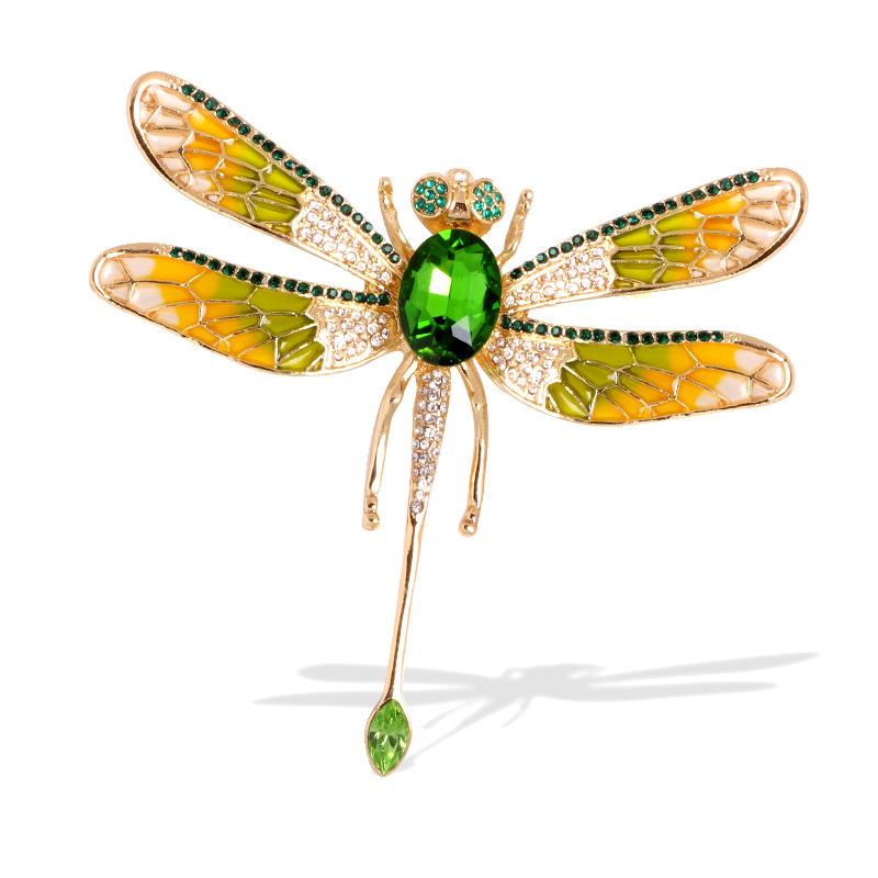 

Pins, Brooches Wuli&baby Big Enamel Dragonfly Women Exaggeration Rhinestone 6-color Insects Party Banquet Casual Brooch Pins Gifts