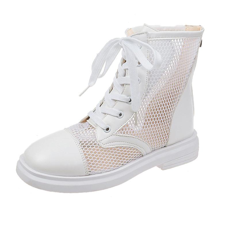 

Boots Female British Wind Summer Breathable Ins Net Red Thin Thin With Short Shoes Spring And Autumn Single Boots, Black