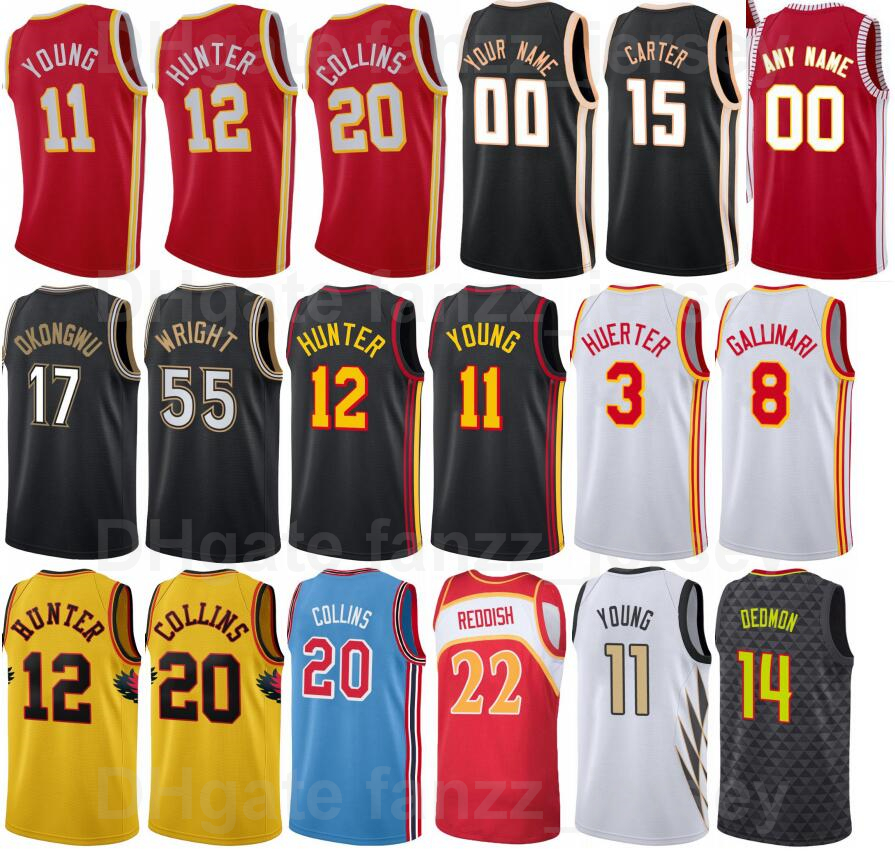 

Basketball 75th Anniversary Printed Cam Reddish Jersey 22 DeAndre Hunter 12 John Collins 20 Danilo Gallinari 8 Trae Young 11 Kevin Huerter 3 Bogdan Bogdanovic Red, 75th red