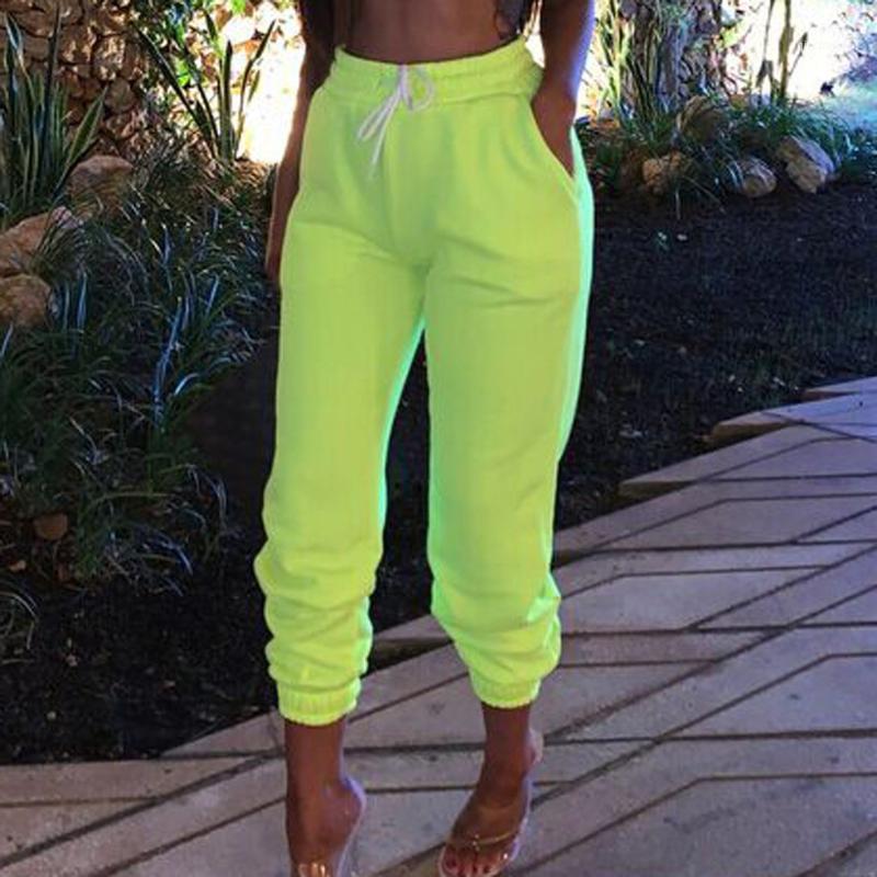 

2020 Women High Waist Sport Long Pant Running Gym Stretch Trousers Casual Drawstring Joggers Sweatpants Cotton Pant 3 Colors1, Gray