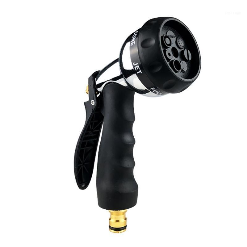 

3/4 inch Interface Garden Hose Nozzle Watering Spray High Pressure Water Sprinkler With 7 Patterns1, Black