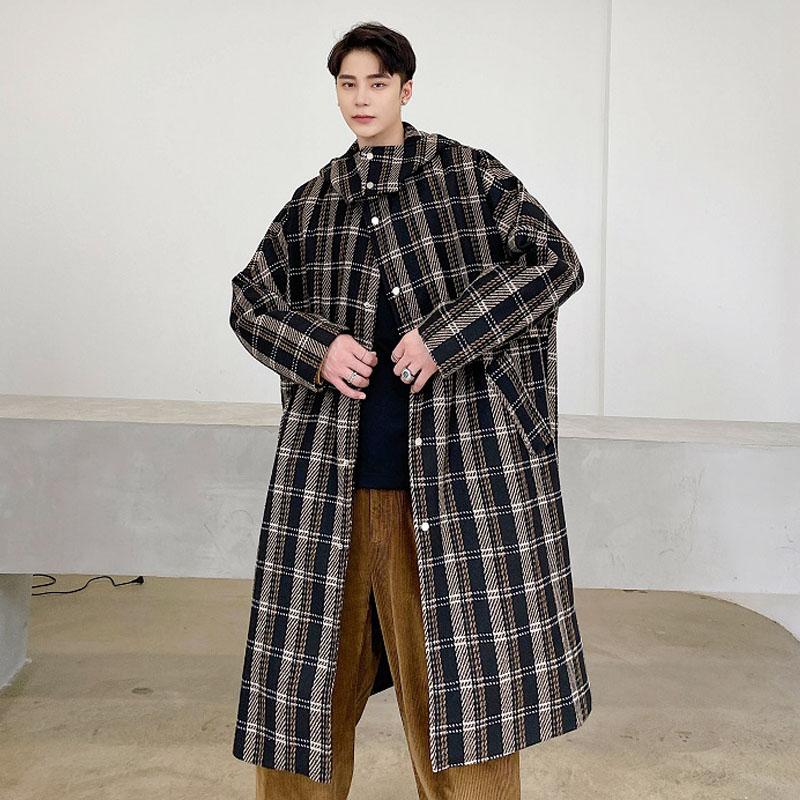 

Men Retro Stripe Loose Casual Hooded Long Trench Coat Cloak Outerwear Male Women Streetwear Vintage Windbreaker Jacket Overcoat, 3816
