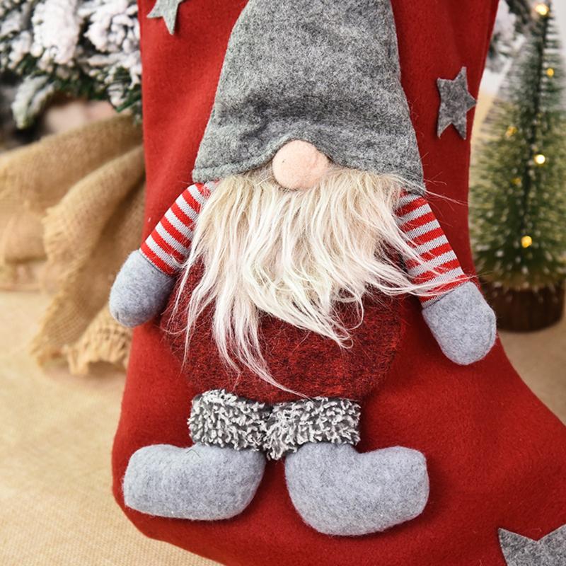 

Decor Christmas socks Gift Ornament Santa Claus Decoration Kids New Year
