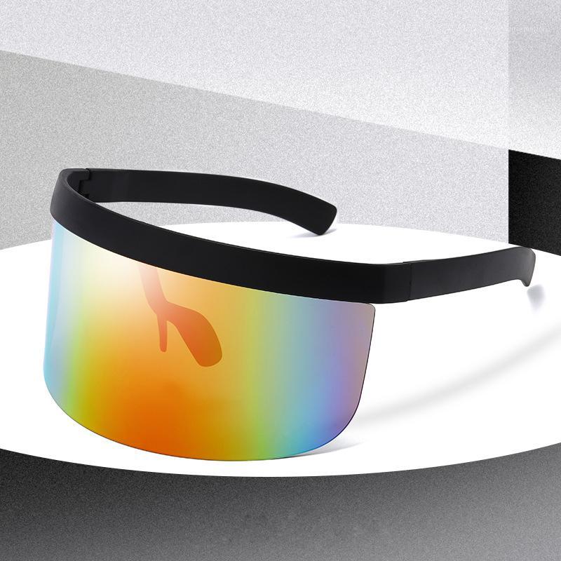 

2020 Oversized Mirror Goggle Sunglasses Women Men Brand Design Anti-UV Protection Sun Glasses Male Eyewear Sunscreen Mask Shades1