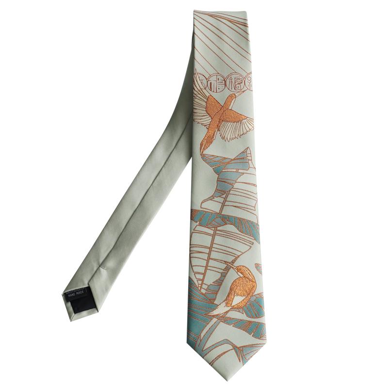 

Free Shipping New Male men's Original design tie female students personality gift necktie Banana Bronzing bird Chinese style