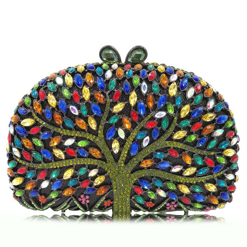 

Multi-Colored Rhinestone Women Clutches Bags Green Crystal Ladies Evening Clutch Bag Diamond Dinner Handbag Blue Gemstone Bags, Red