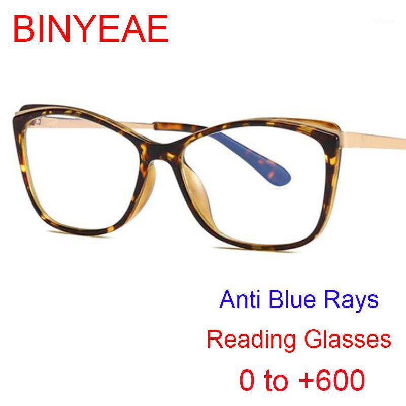 

Anti Blue Ray Computer Reading Glasses Women 2021 Spring Hinge Female Hyperopia Glasses Frame Prescription Fashion CatEye Shades1