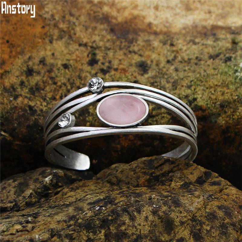

Bangle Natural Quartz Lapis Jades Amethysts Plant For Womem Vintage Stone Fashion Women Bracelet