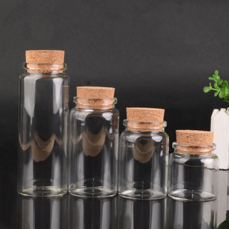 

47mm Diameter Tubular Bottle Sealed Storage Pot Wishing Vial Drift Vial Star Bottle 50ml 80ml 100ml 150ml Cork Stopper