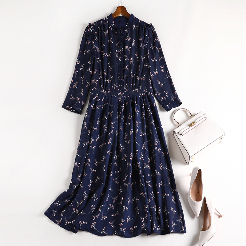 

5xl Plus Size Women 2021 Fall Little Sister Elegant Party Dress Girl Chothes Qc1887 Jmtu, Navy blue.