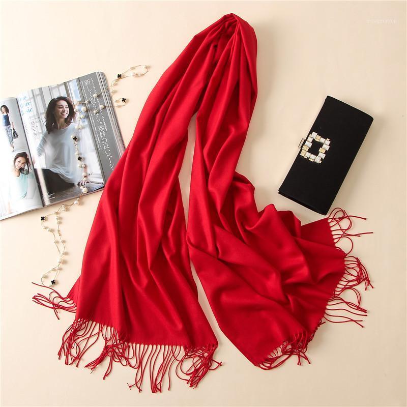 

2020 New Women Cashmere Solid Scarf Summer Thin Shawls and Wraps Female Foulard Hijab Stoles Head Scarves1