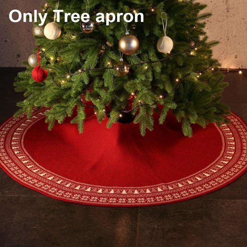 

48inch Living Room New Year Gift Christmas Tree Skirt Holiday Vintage Home Decor Base Durable Party Supplies Soft Floor Mat