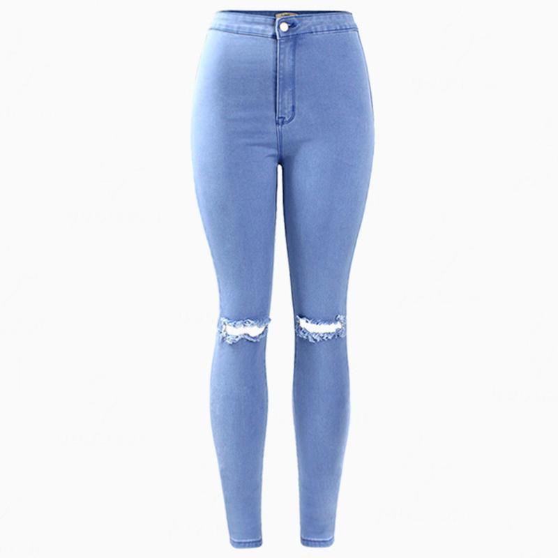

Slim Jeans For Women Skinny High Waist Jeans Woman Blue Denim Pencil Pants Stretch Waist Women Black Pants Feminina, As pic