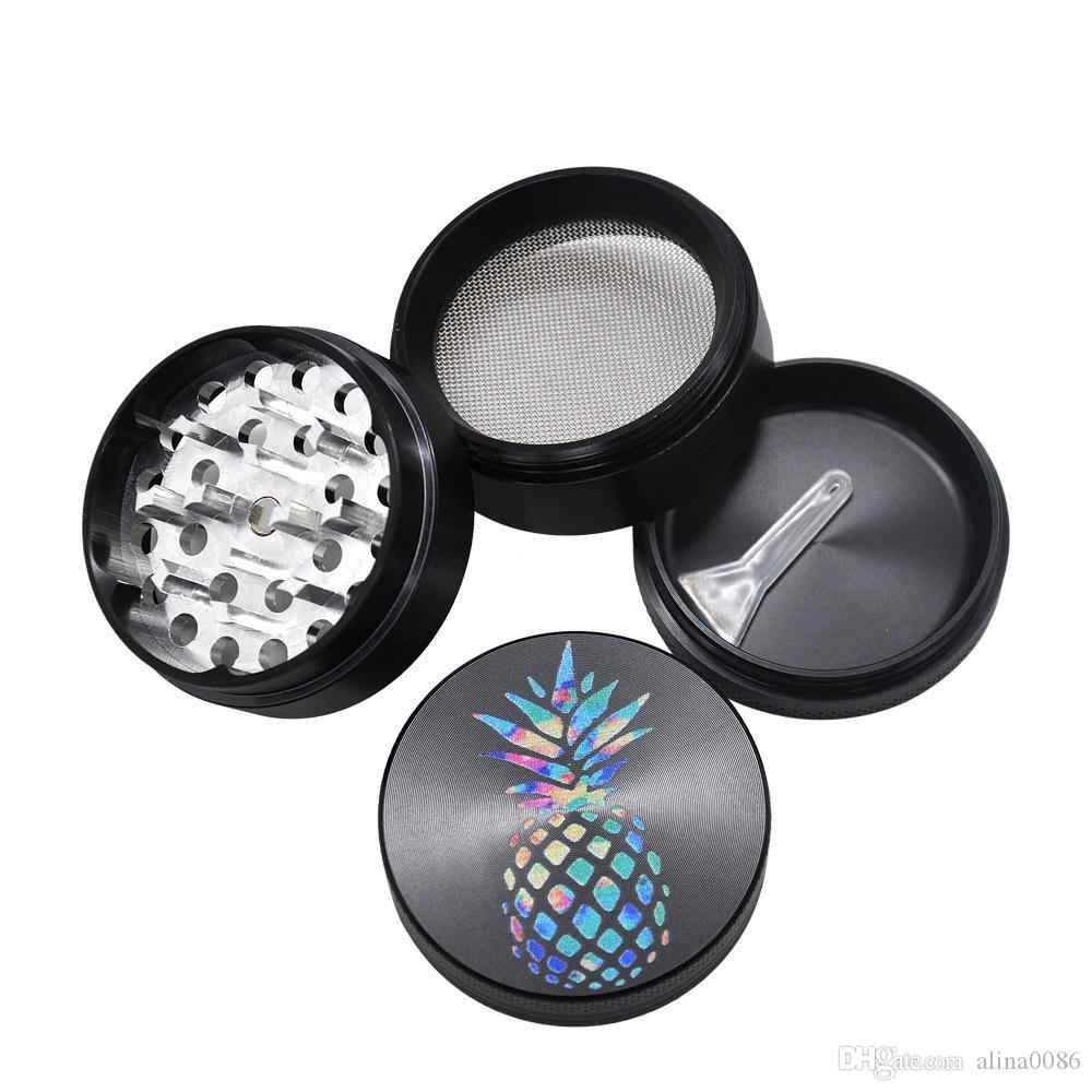 

50mm Pineapple Dry Herb Tobacco smoking Aluminum Crusher Grinder Metal With Matched Storage 45MM High Quality