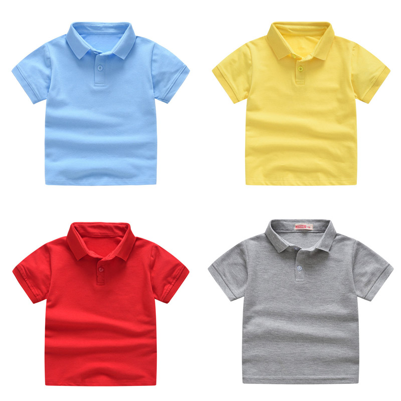 

Boys Solid Polo Shirts Kids Short Sleeve Tops Toddler Boys Lapel Shirts Teens Casual Clothes Kids Girls Cotton T-shirts 06210130, #3