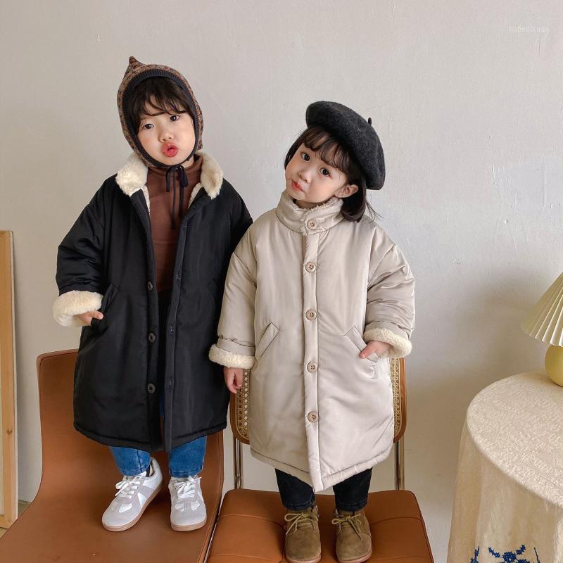 

Winter 2020 very warm hair lining stand collar long jackets for boys and girls thicken waterproof fashion coats outwears1, Beige