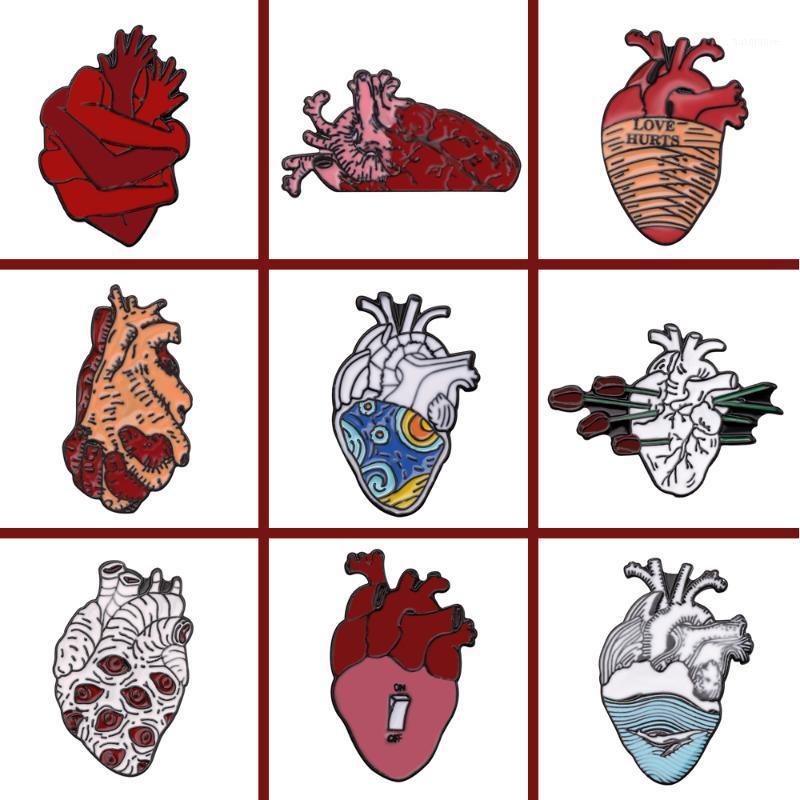

Anatomical Heart Enamel Pins Anatomy Brooch Love Heart Neurology Pins for and Lapel Pin Bags Badge Gifts1