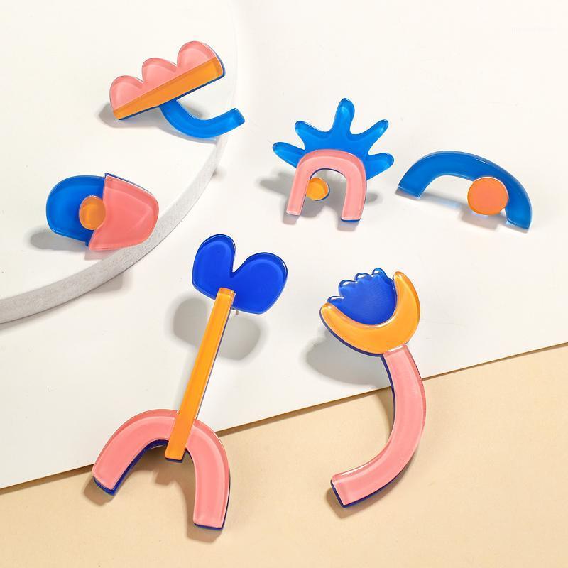 

AENSOA Trendy Unique Cartoon Acrylic Drop Earrings For Women 2020 Korean Fun Statement Pendant Earring Fashion Jewelry Gift INS1