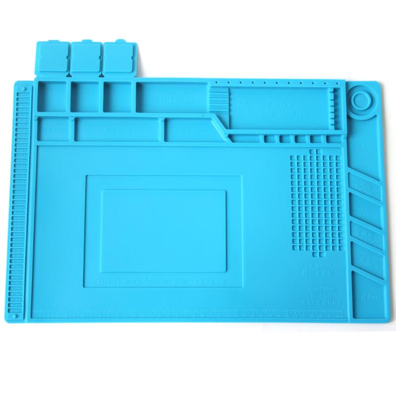 

Heat Insulation Silicone Pad Desk Mat Maintenance Platform For BGA Soldering Repair Station With Magnetic Section
