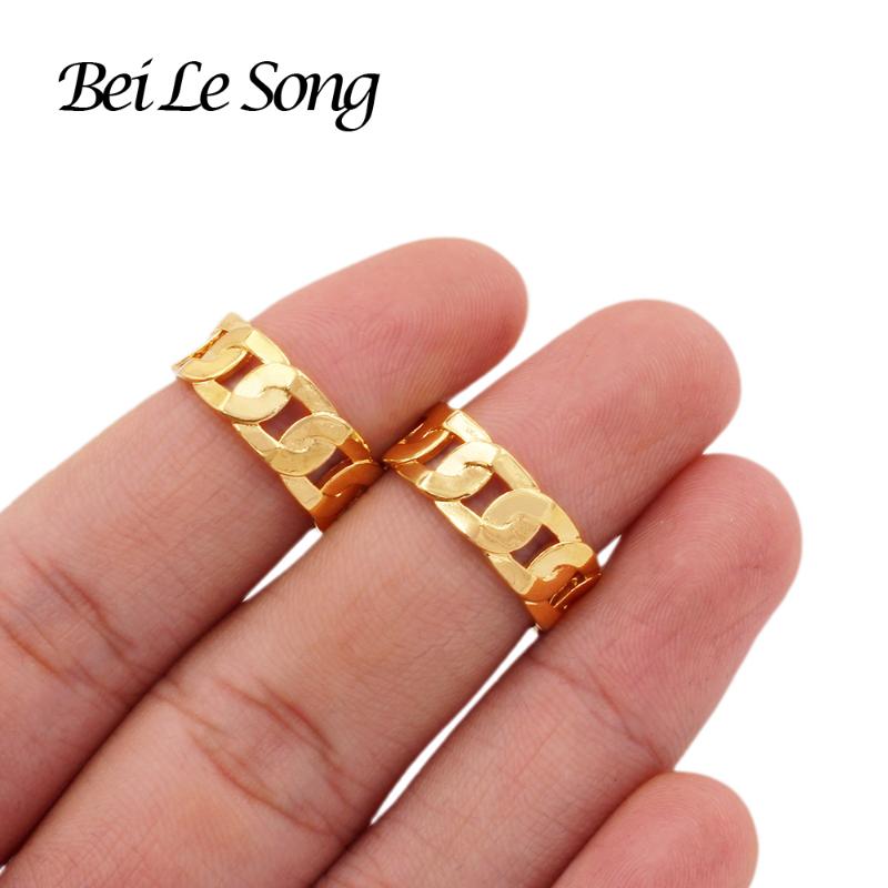 

Wedding Rings Jewelry 24K Gold Color Ring For Women Luxury Resizable Of The Couple Girl Gifts African French Jewellery