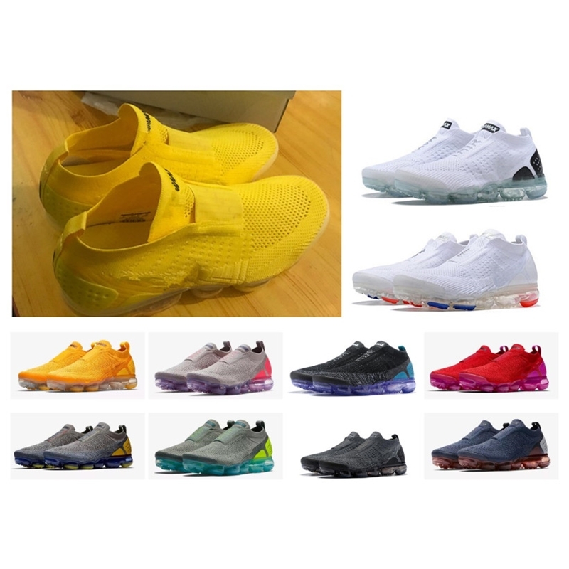 

2019 New Air cushion Moc 2 Laceless 2.0 Running Shoes Triple Designer Men Women Sneakers Fly knit Sports Athletic Trainers Chaussures, 011