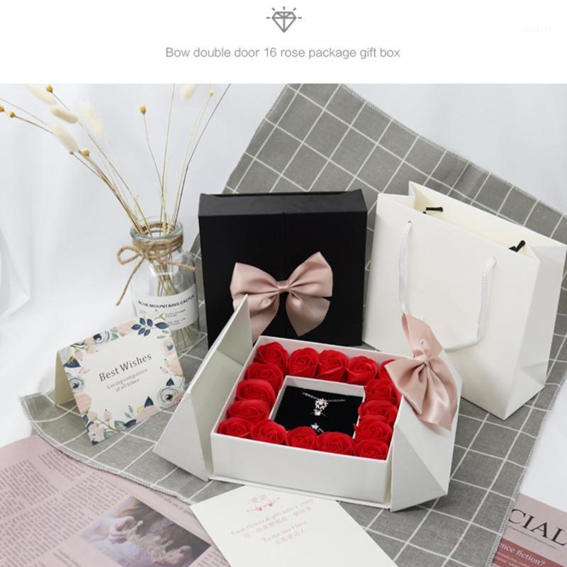 

16 Roses Gift Box Jewelry Box Artificial Flowers Soap Flowers Gift Party Valentines Wedding Girl Gifts1