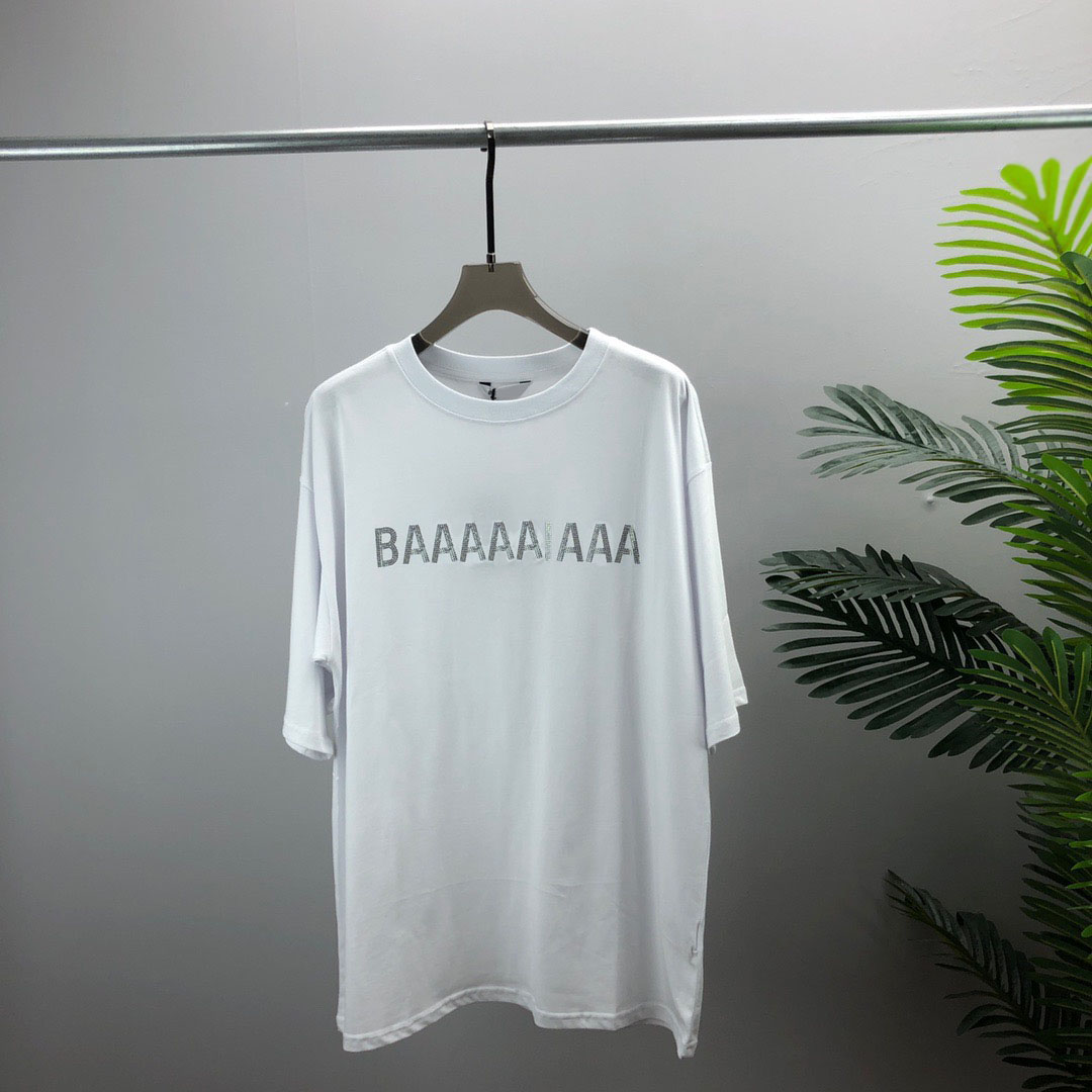 

2021ss spring and summer new high grade cotton printing short sleeve round neck panel T-Shirt Size: m-l-xl-xxl-xxxl Color: black white f467ydgyh