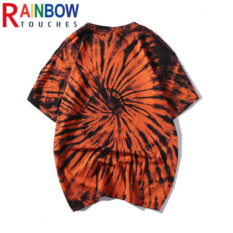 

Rainbowtouches Tie Dye T-Shirt Men 100%Cotton Tie Dye T Shirts In Bulk Tidal Current Harajuku Cyber Celebrity T-Shirt Unisex W220217, Blue