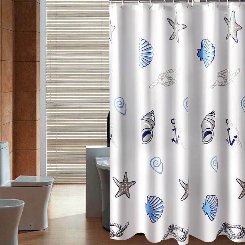 

Thick waterproof mildew shower curtain Polyester Shower curtain Bathroom Cut off Gualian Can be customized1