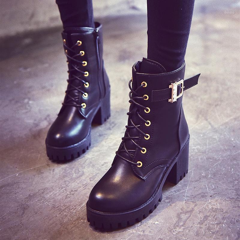 

2021 new Korean version of autumn and winter high-heeled boots fashion waterproof platform thick bottom plus velvet women1, Wine red