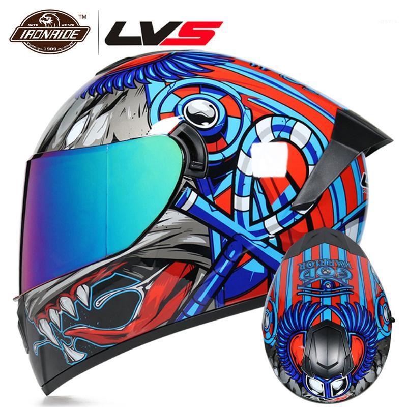 

LVS New Motocross Helmet Modular Dual Lens Motorcycle Helmet Full Face Safe Helmets Casco Capacete Casque Moto DOT Approved1, Colour 2