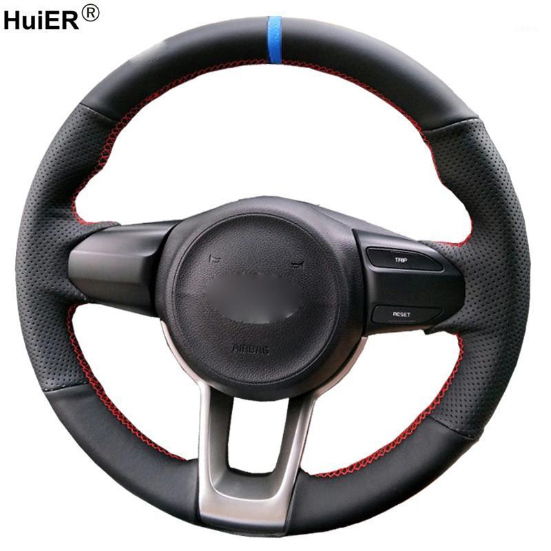 

Hand Sewing Car Steering Wheel Cover Black Leather For Kia Rio 2020 2020 Rio 5 K2 - Picanto Morning1
