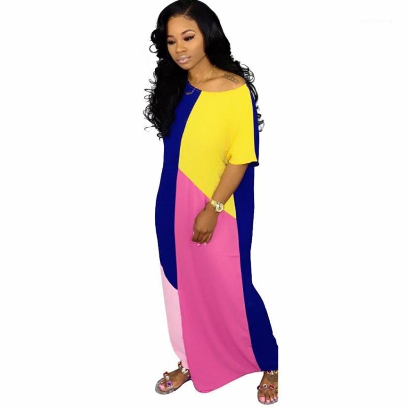 

African Long Maxi Dresses For Women Dashiki Dresses Bazin Riche Traditional African Clothing Short Sleeve1