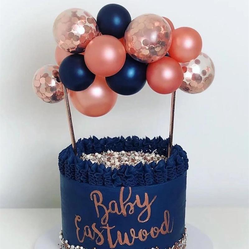

10pcs/set Creative Balloon Cake Topper birthday Wedding decorations 5 inch cake decorating supplies DIY dessert Topper