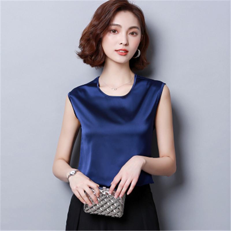 

Women's Blouses & Shirts 2022 Summer Autumn Style Imitation Silk Women Loose OL Blouse Shirt Sexy Tops Party Girls Blusas Fashion ZY4346-2, White
