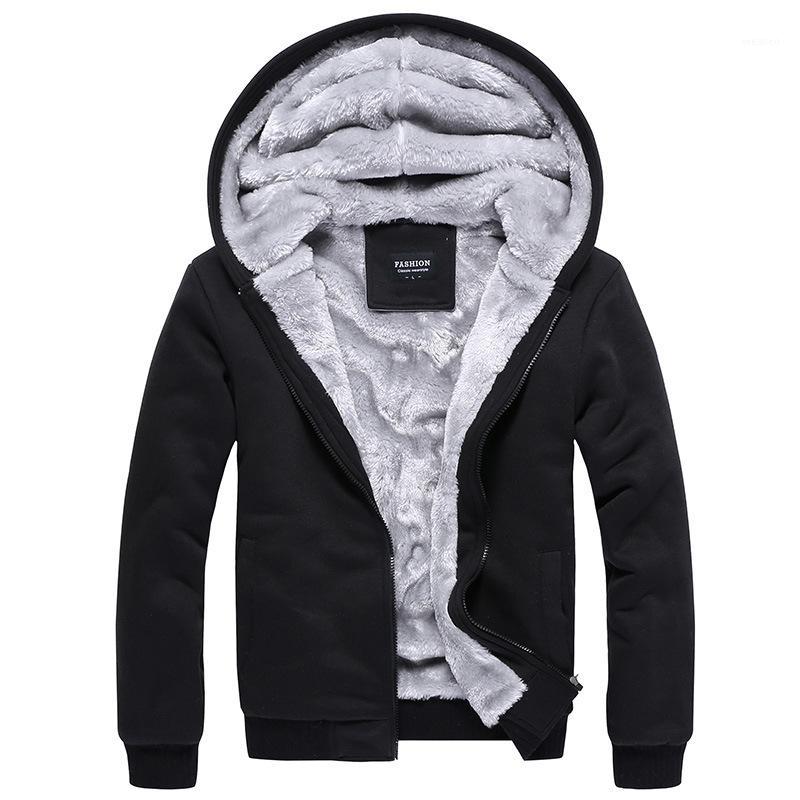 

Wholesale-Thick Fleece Hoodies Men Casual Chandal Hombre Solid Warm Tracksuits Man Hoody Sportswear For Winter1 Men's & Sweatshirts, Blue