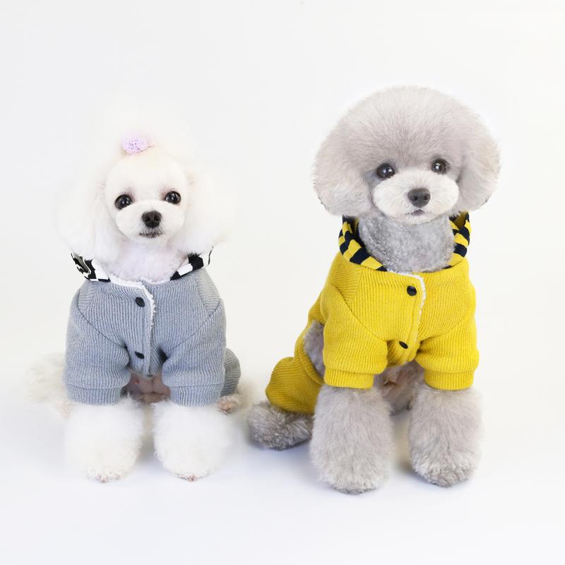 

Classic Fashion Pet Coat Dog Winter Jacket Clothes Casual Pet Sweater Clothing Elastic Costume Two Feet Sports Hoodies Jacket, Gray
