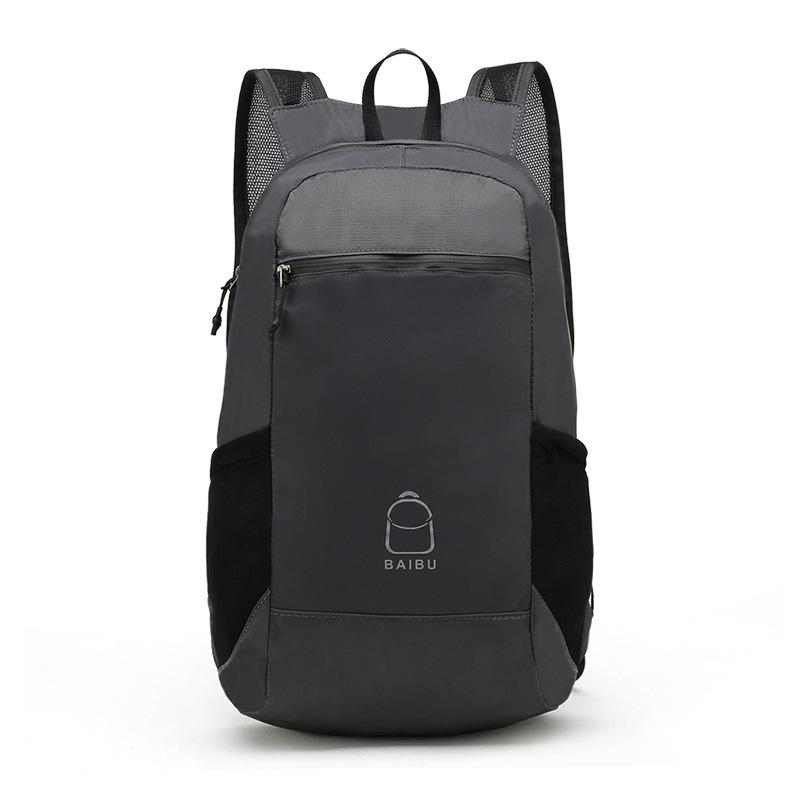 

Portable Folding Travel Backpack Waterproof Wearable Knapsack School Bags for Teenage Girls College Men Bagpack Canvas Bag Gray, Black
