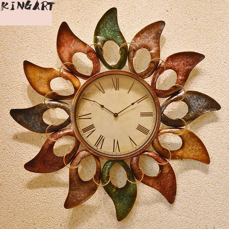 

76CM Large Retro Digital Metal Wall Clock Home Decor Iron Wall Clock Antique Style Home Big Hanging Morden Design Watch 15788591