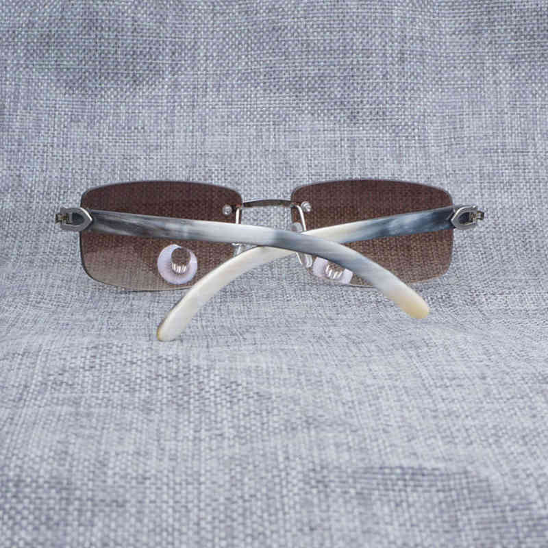 

Black White Natural Buffalo Horn Sunglass Men Wood Rimls Mirror Gafas for Driving Club Clear Glass Frame Shad 012ADAV