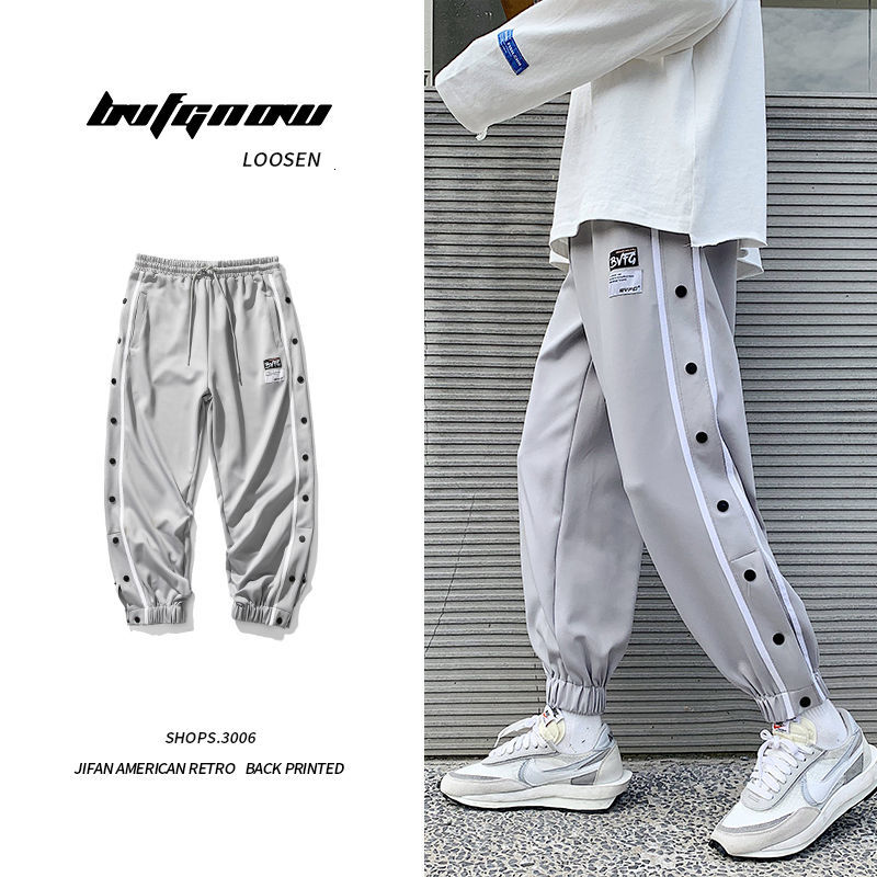 

2021 New New Autumn Male Sporting Pants Loose Better Big Wild Foot Tie From Nine Grey Points M39D, Games